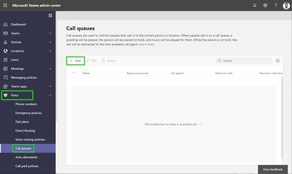 Creating the Call Queue