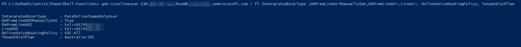 User attributes showing Dial Plan and Pure Cloud Status